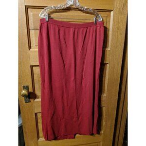 Studio G Straight Skirt Size 2X Stretch Red Maroon